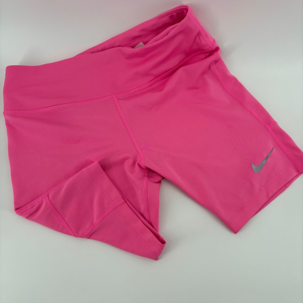 Nike Dri-FIT Go Running Short Women Small Hyper Pink Excellent 7in Inseam Barbie